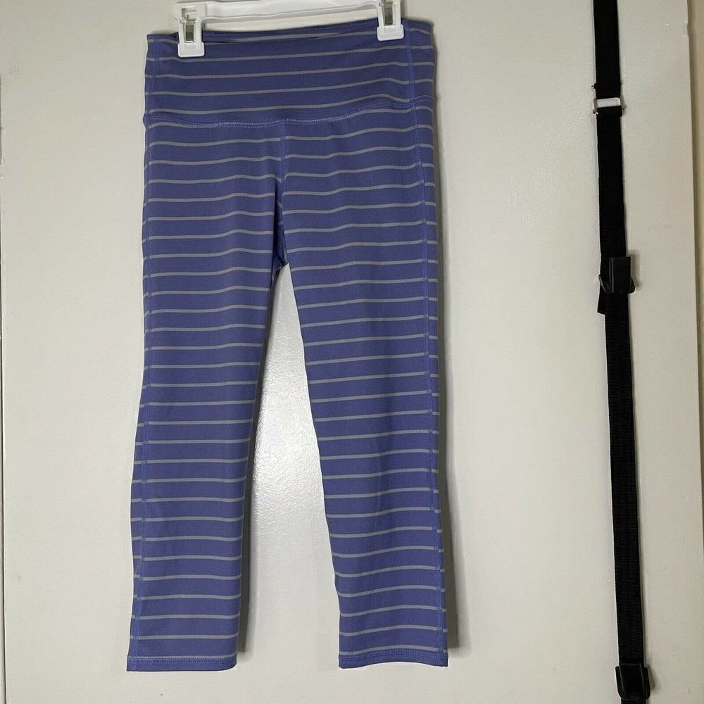 ATHLETA Chataruanga Quiet Stripe Yoga Cropped Capri Leggings Size XS